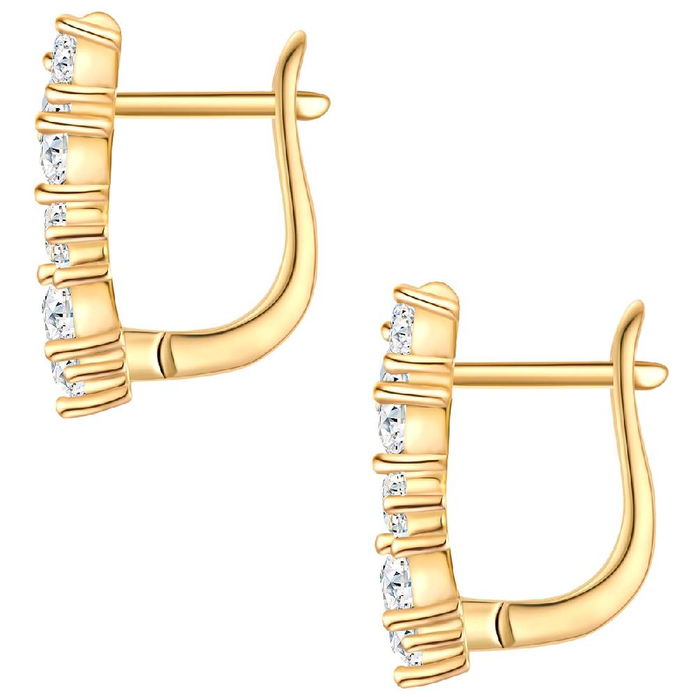 Rafaela Donata Creolen Sterling Silber gelbgold Zirkonia weiß Begrenztes Angebot