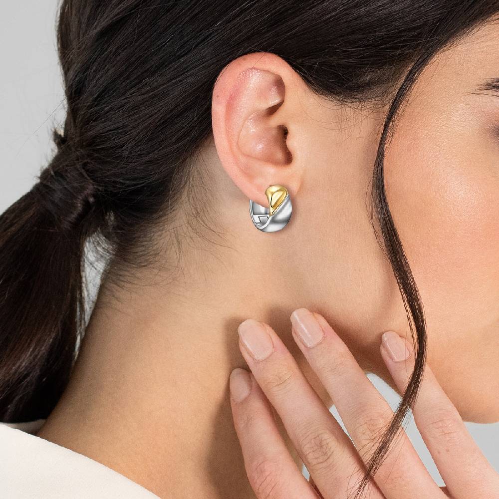Rafaela Donata Creolen Sterling Silber bicolor Black Friday