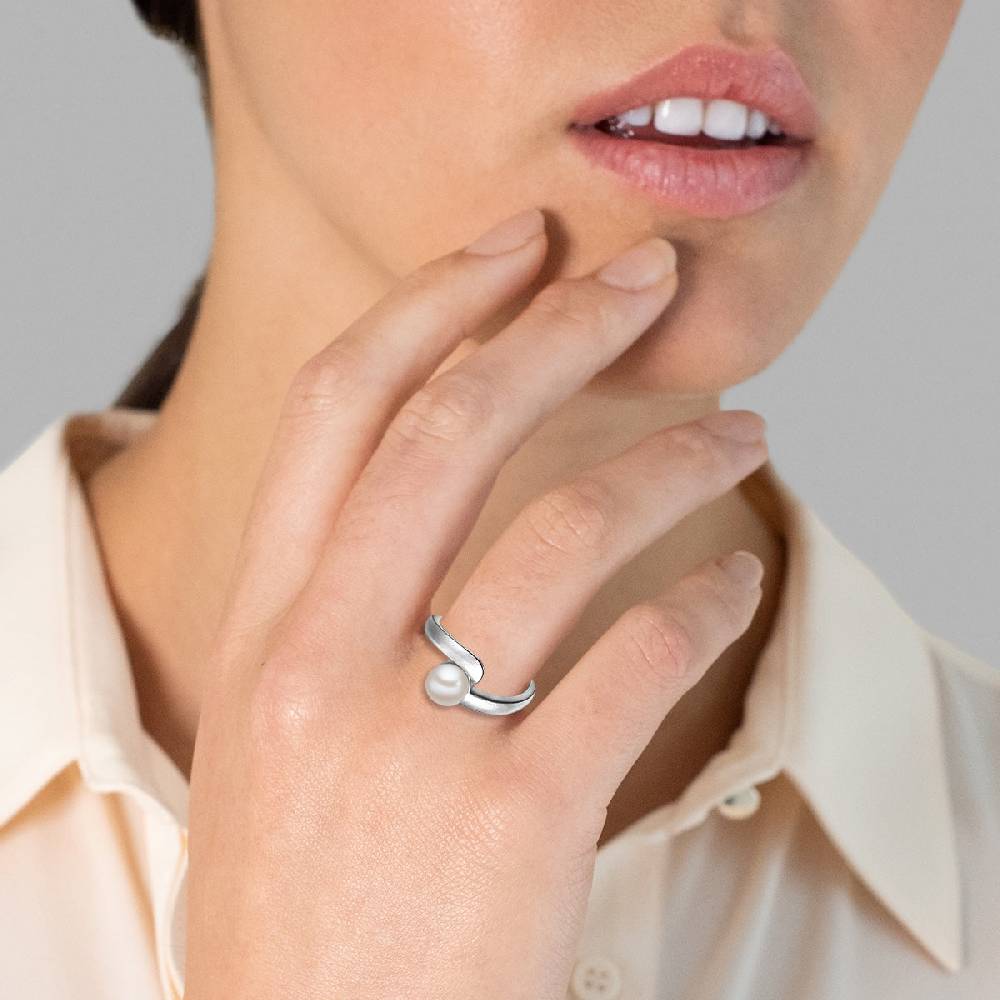 Rafaela Donata Ring Sterling Silber Süßwasser-Zuchtperle weiß Blitzangebot