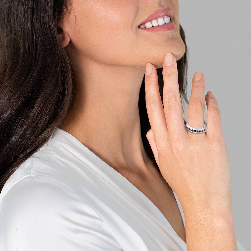 Rafaela Donata Ring Sterling Silber Zirkonia schwarz Letzte 3 Tage