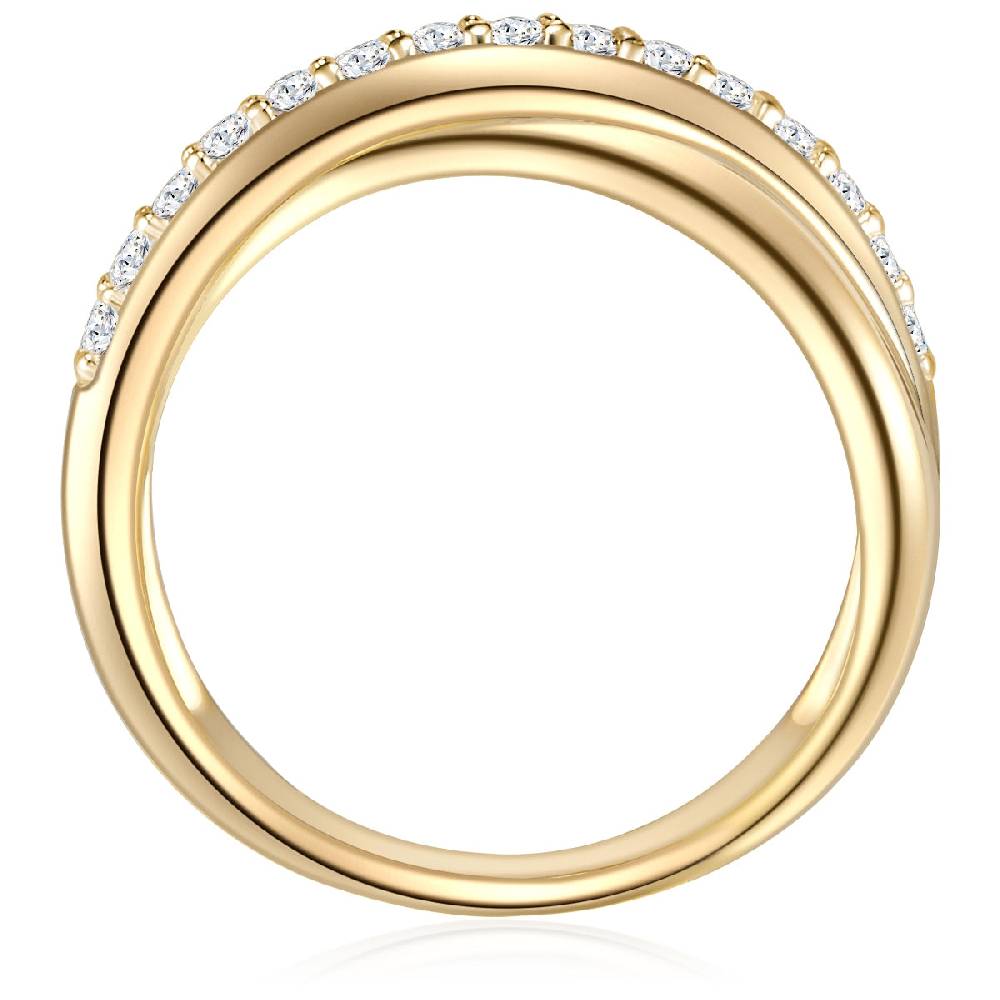 Rafaela Donata Ring Sterling Silber gelbgold Zirkonia weiß Neueste Stile