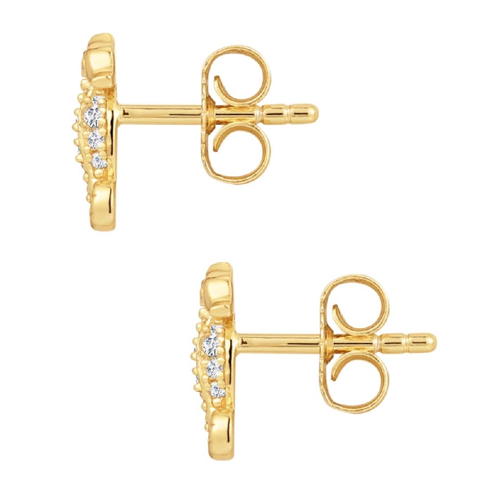Rafaela Donata Ohrstecker Sterling Silber gelbgold Zirkonia weiß Discount Store für neue Produkte