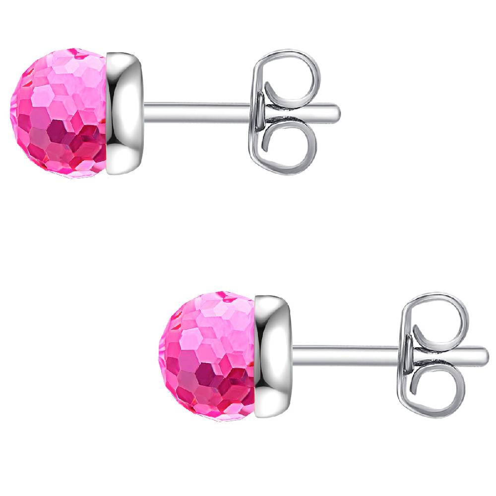 Rafaela Donata Ohrstecker Sterling Silber verziert mit Kristallen von Swarovski® rosa Schlussverkauf
