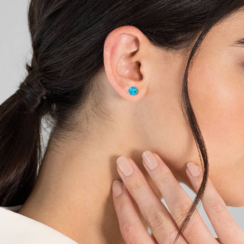 Rafaela Donata Ohrstecker Sterling Silber verziert mit Kristallen von Swarovski® hellblau Meist gekauft
