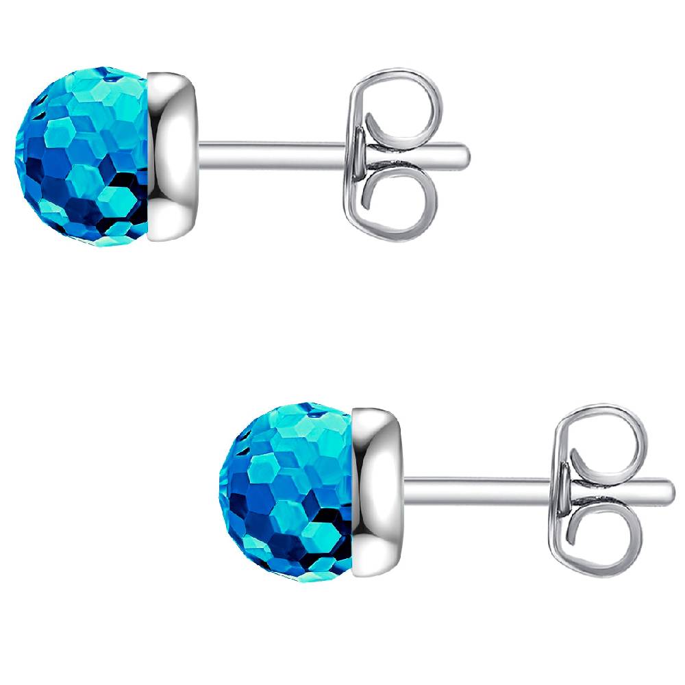Rafaela Donata Ohrstecker Sterling Silber verziert mit Kristallen von Swarovski® hellblau Meist gekauft