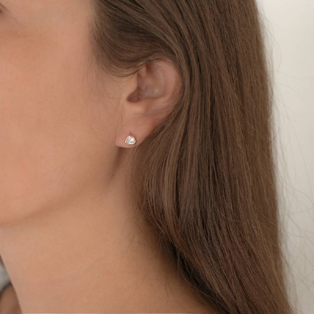 Rafaela Donata Ohrstecker Sterling Silber roségold Zirkonia weiß Fabrik Onlineshop