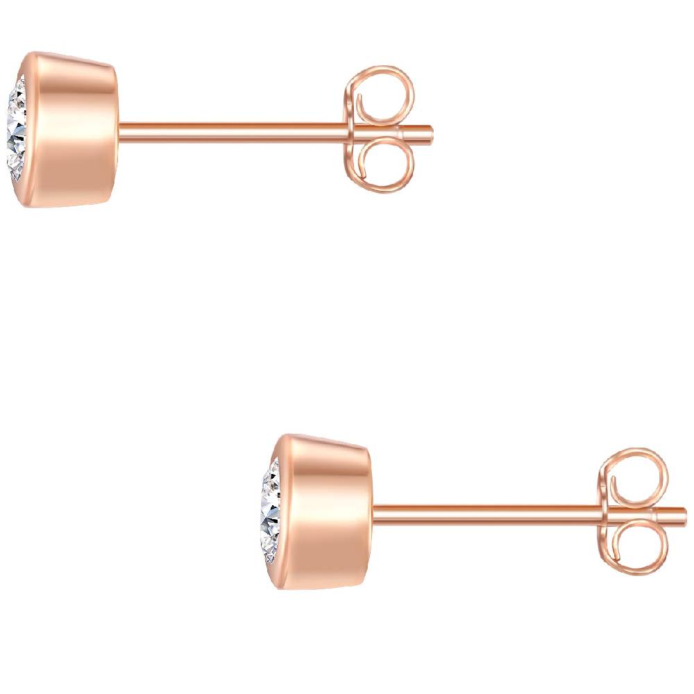 Rafaela Donata Ohrstecker Sterling Silber roségold Zirkonia weiß Fabrikpreis
