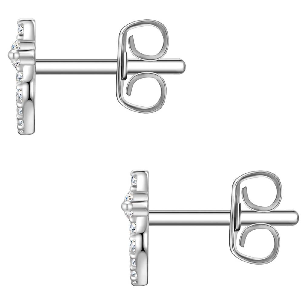 Rafaela Donata Ohrstecker Sterling Silber Zirkonia weiß Begrenztes Angebot