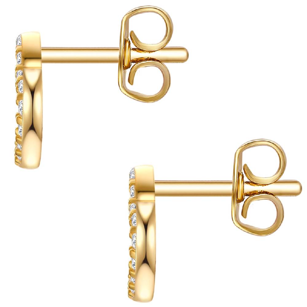 Rafaela Donata Ohrstecker Sterling Silber gelbgold Zirkonia weiß Zeitlich begrenztes Angebot