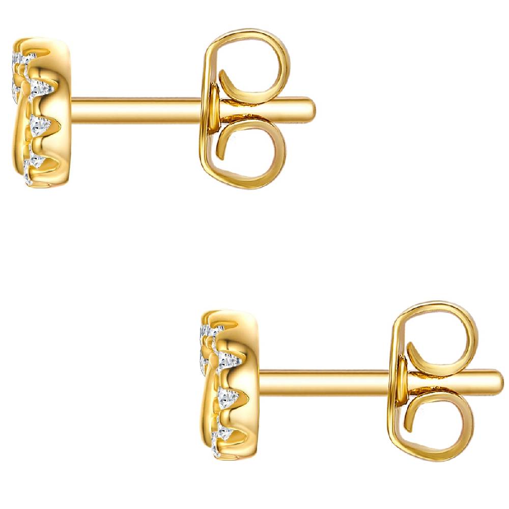 Rafaela Donata Ohrstecker Sterling Silber gelbgold Zirkonia weiß Blitzangebot