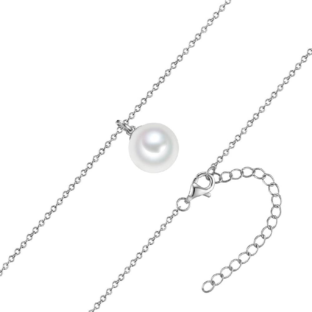 Rafaela Donata Kette mit Anhänger Sterling Silber Muschelkernperle weiß Große Rabatte