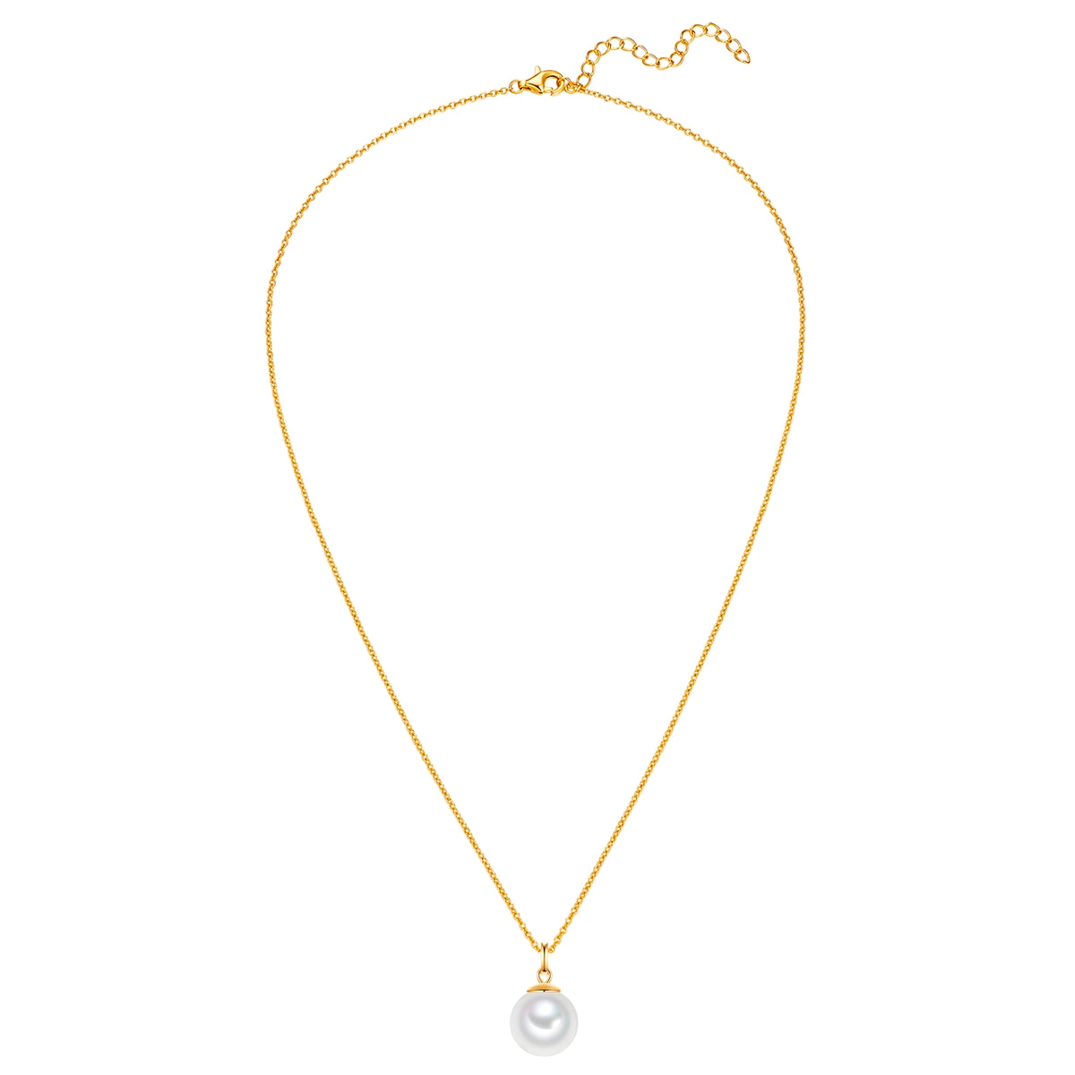 Rafaela Donata Kette mit Anhänger Sterling Silber gelbgold Muschelkernperle weiß Neuheiten
