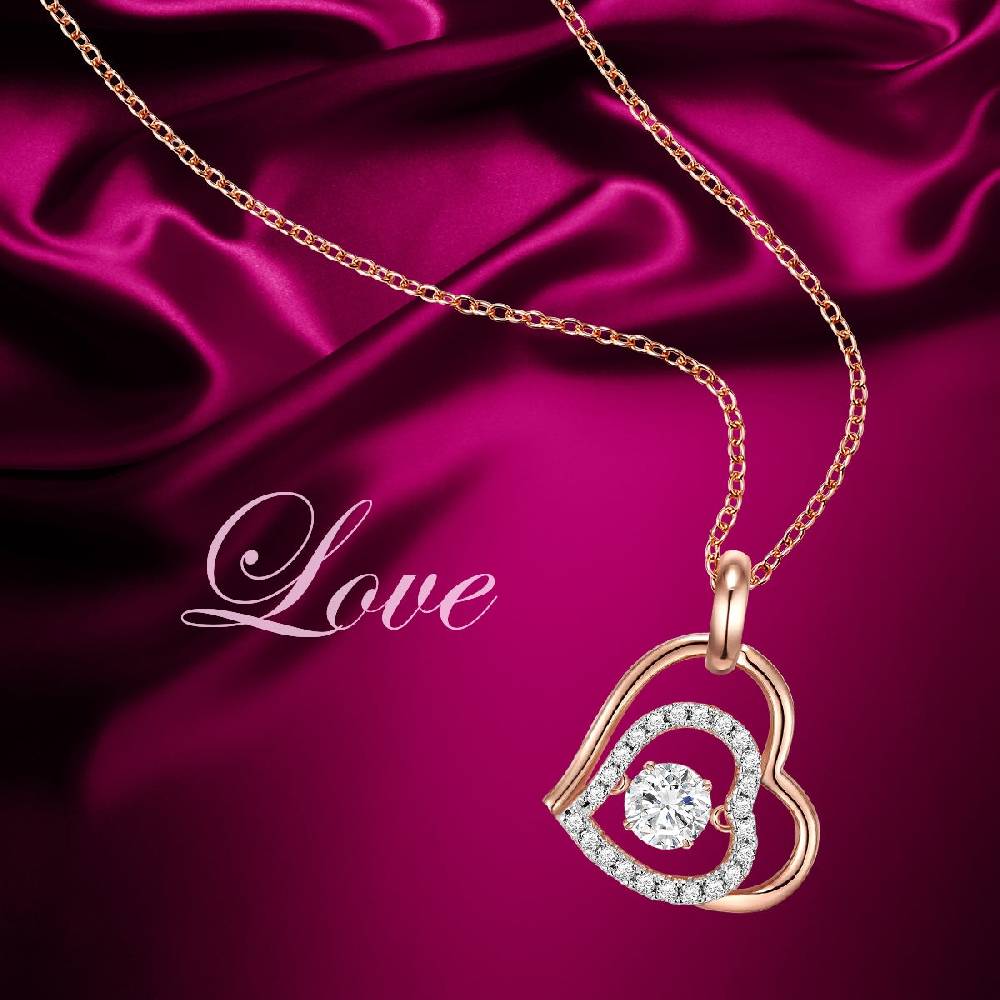 Rafaela Donata Kette mit Anhänger Sterling Silber roségold Zirkonia weiß VIP-Rabatte