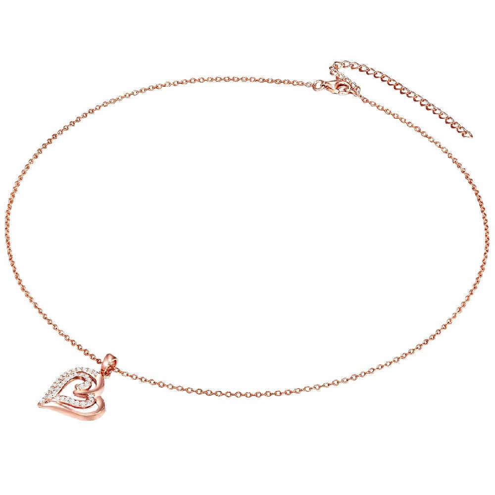 Rafaela Donata Kette mit Anhänger Sterling Silber roségold Zirkonia weiß Begrenzte Freigabe