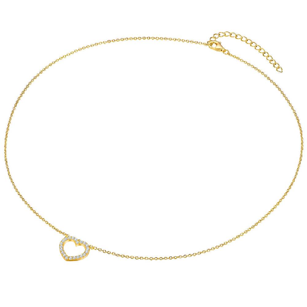 Rafaela Donata Kette mit Anhänger Sterling Silber gelbgold Zirkonia weiß JETZT KAUFEN