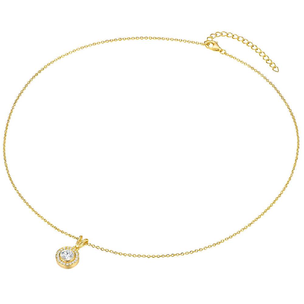 Rafaela Donata Kette mit Anhänger Sterling Silber gelbgold Zirkonia weiß Zeitbegrenzte Promotion