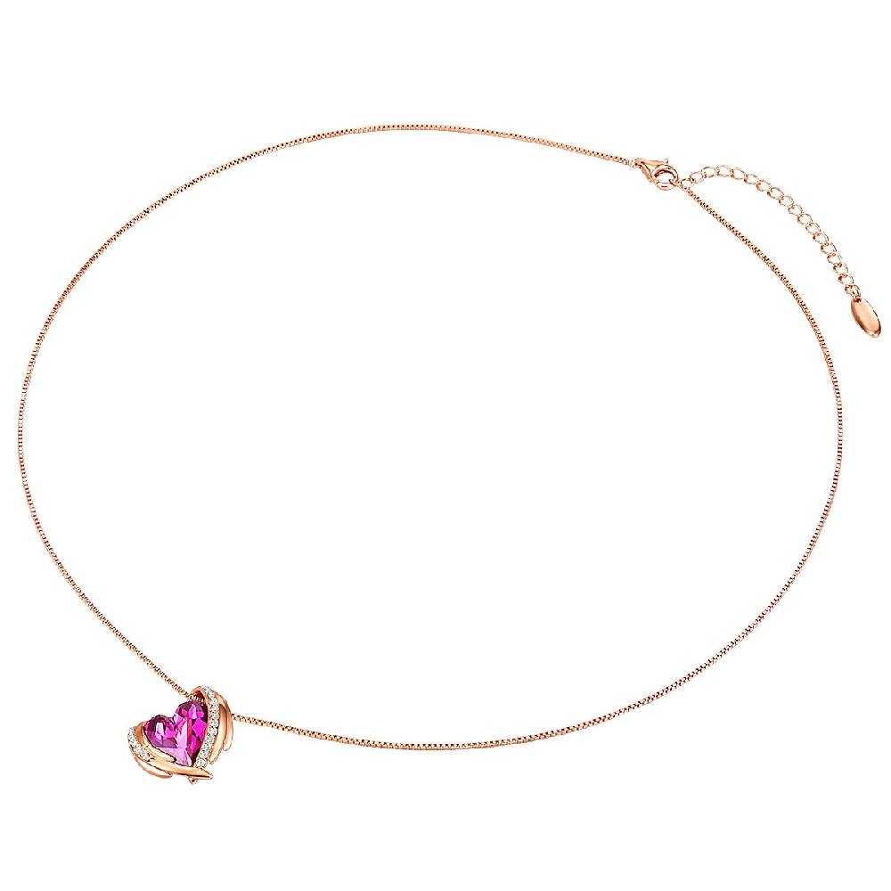 Rafaela Donata Kette mit Anhänger Sterling Silber roségold verziert mit Kristallen von Swarovski® amethyst weiß Bis zu 50% Rabatt