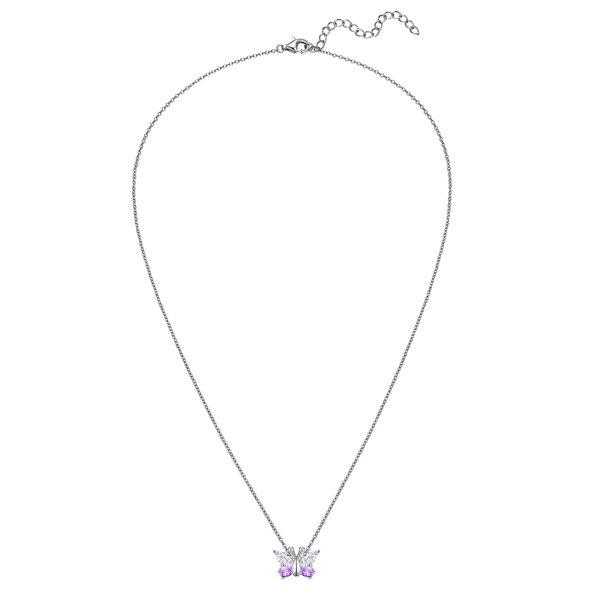 Rafaela Donata Kette mit Anhänger Sterling Silber Zirkonia weiß violett Sonderangebot der Fabrik