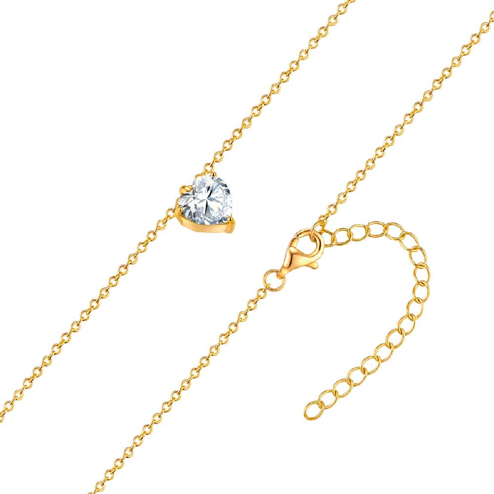 Rafaela Donata Kette mit Anhänger Sterling Silber gelbgold Zirkonia weiß Bis zu 55% Rabatt