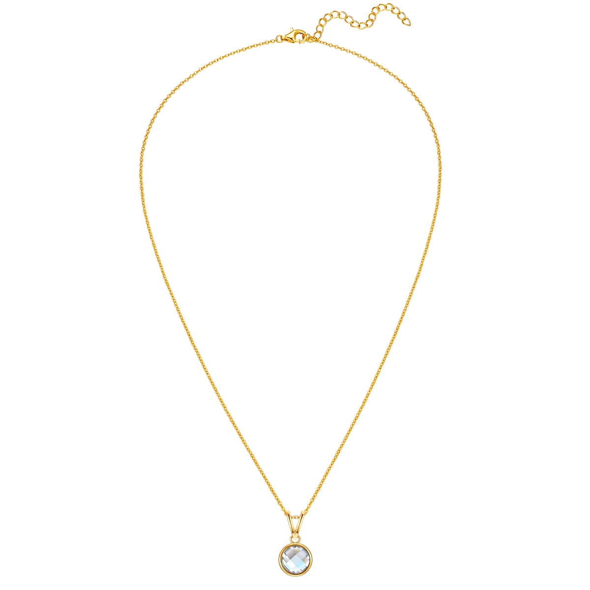 Rafaela Donata Kette mit Anhänger Sterling Silber gelbgold Zirkonia weiß 50% Rabatt mit kostenlosem Versand