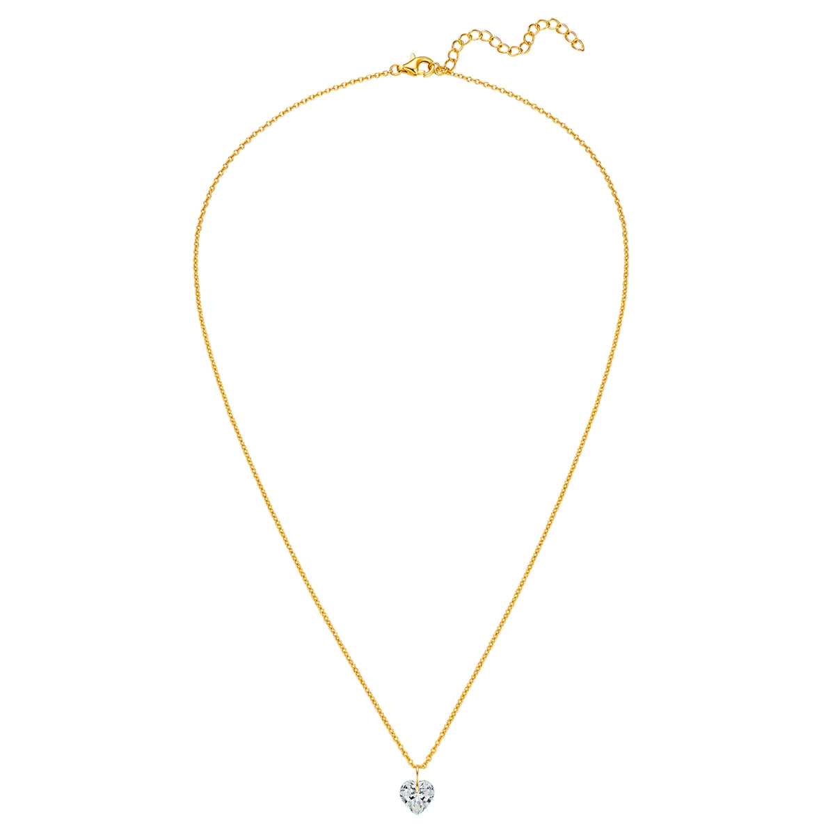 Rafaela Donata Kette mit Anhänger Sterling Silber gelbgold Zirkonia weiß Clearance-Verkauf