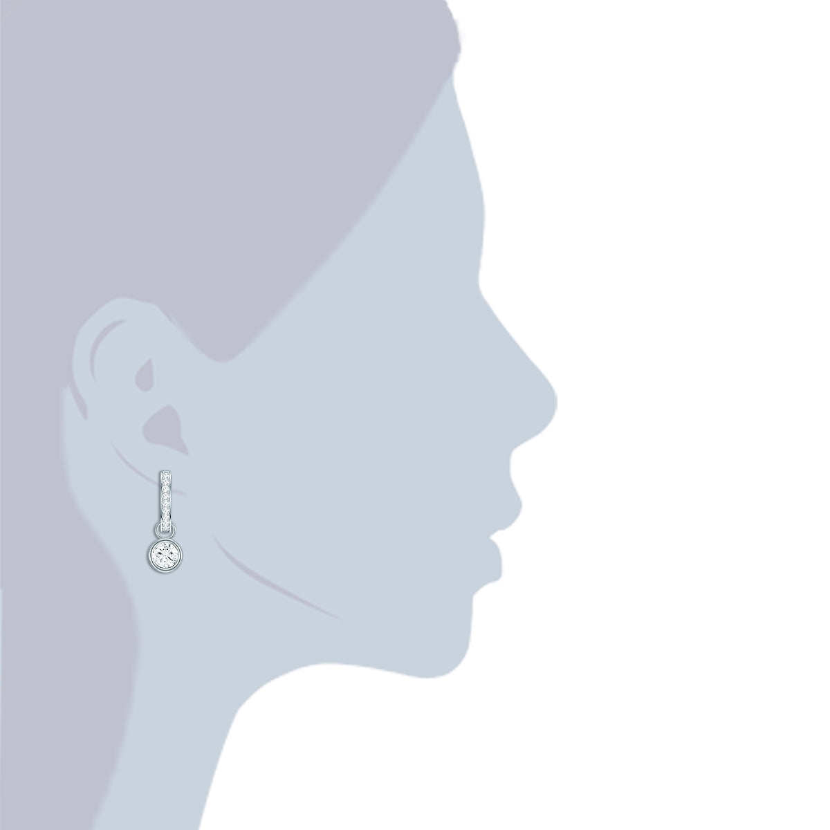 Rafaela Donata Creolen Sterling Silber Zirkonia weiß Osterangebot