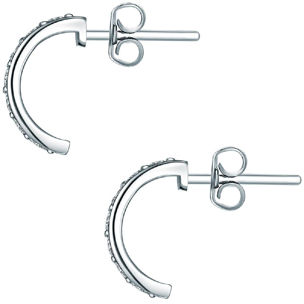 Rafaela Donata Halbcreolen Sterling Silber Zirkonia weiß Zeitlich begrenztes Angebot
