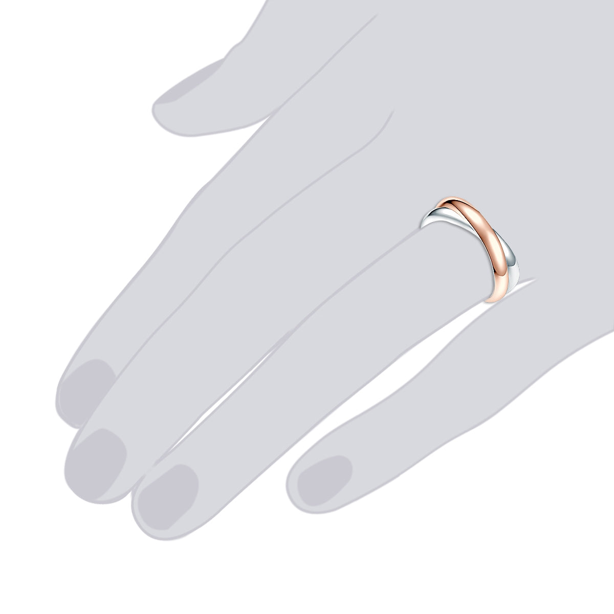 Rafaela Donata Ring Sterling Silber bi-Color Zeitbegrenzte Promotion