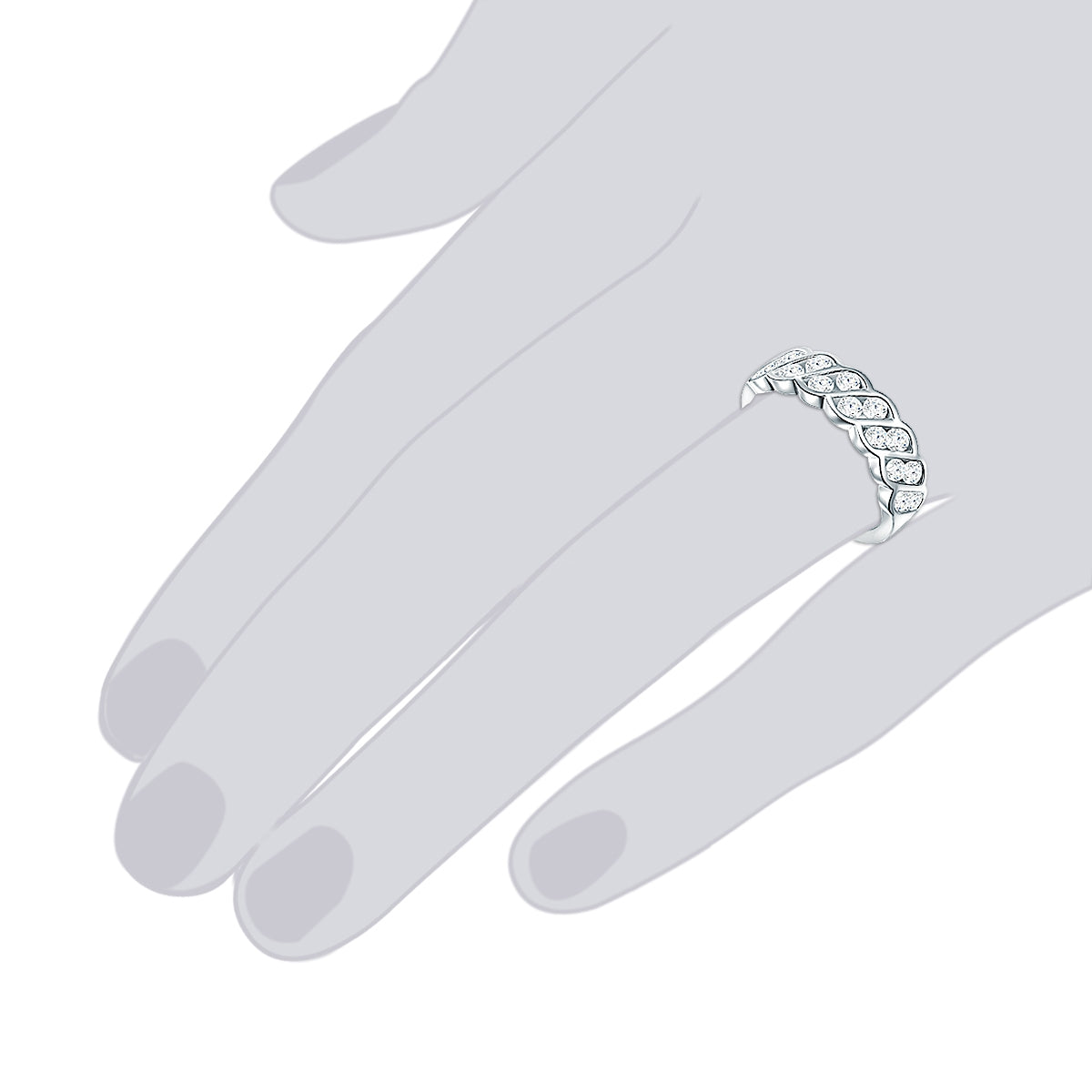 Rafaela Donata Ring Sterling Silber Zirkonia weiß Sonderangebot der Fabrik