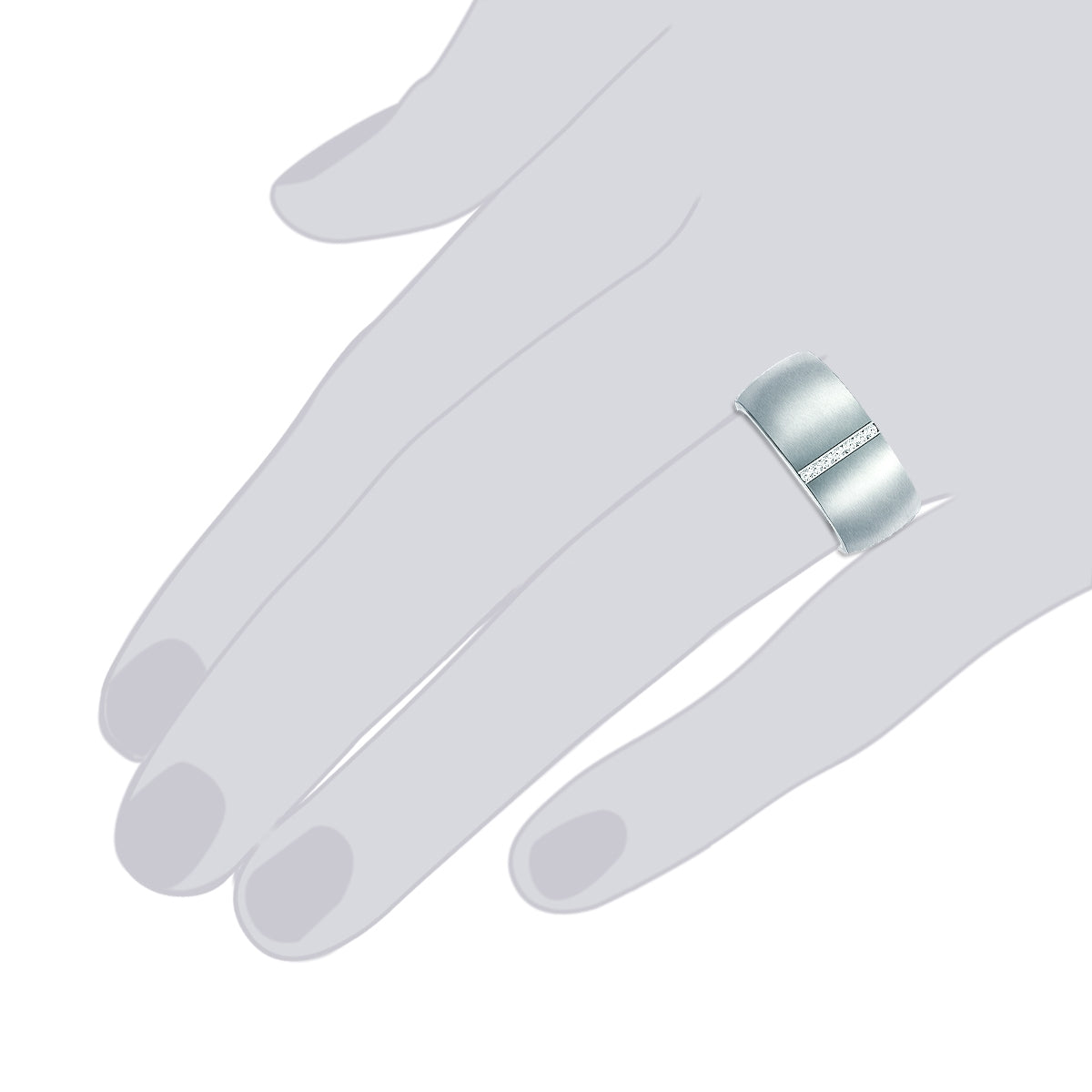 Rafaela Donata Ring Edelstahl verziert mit Kristallen von Swarovski® weiß Online