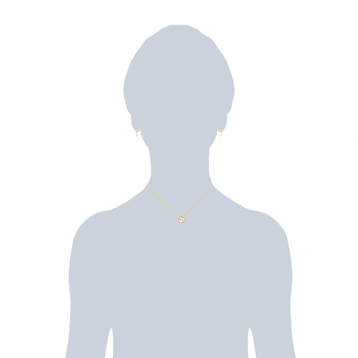 Rafaela Donata Set (Kette+Ohrstecker) Sterling Silber gelbgold verziert mit Kristallen von Swarovski® weiß Fabrikpreis