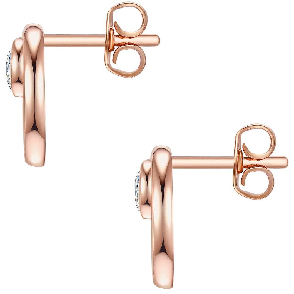 Rafaela Donata Ohrstecker Sterling Silber roségold Zirkonia weiß Flash Sale