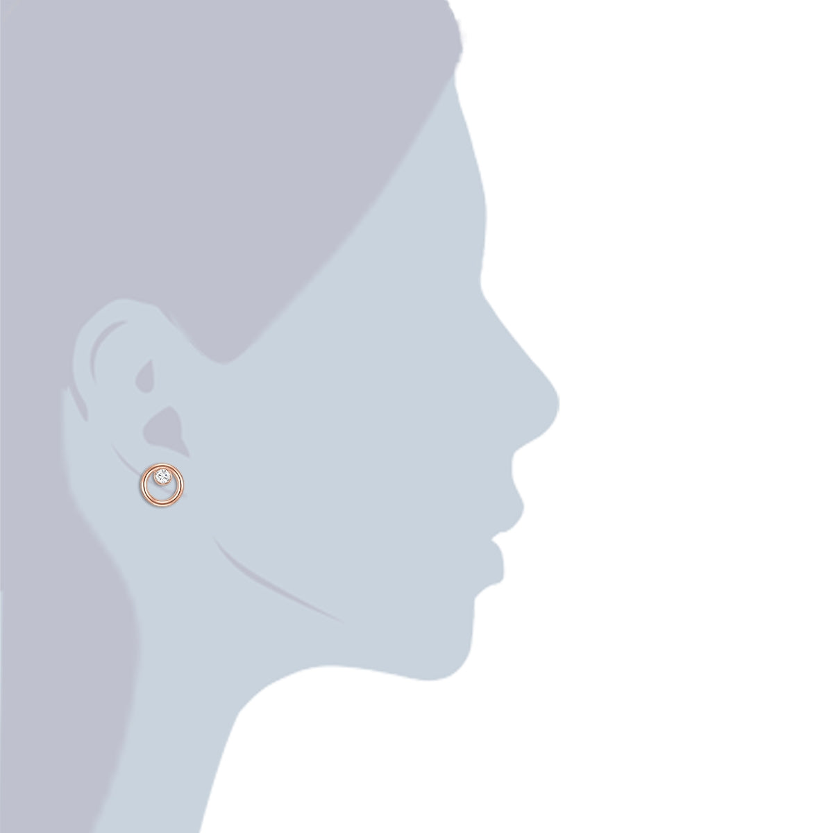 Rafaela Donata Ohrstecker Sterling Silber roségold Zirkonia weiß Flash Sale
