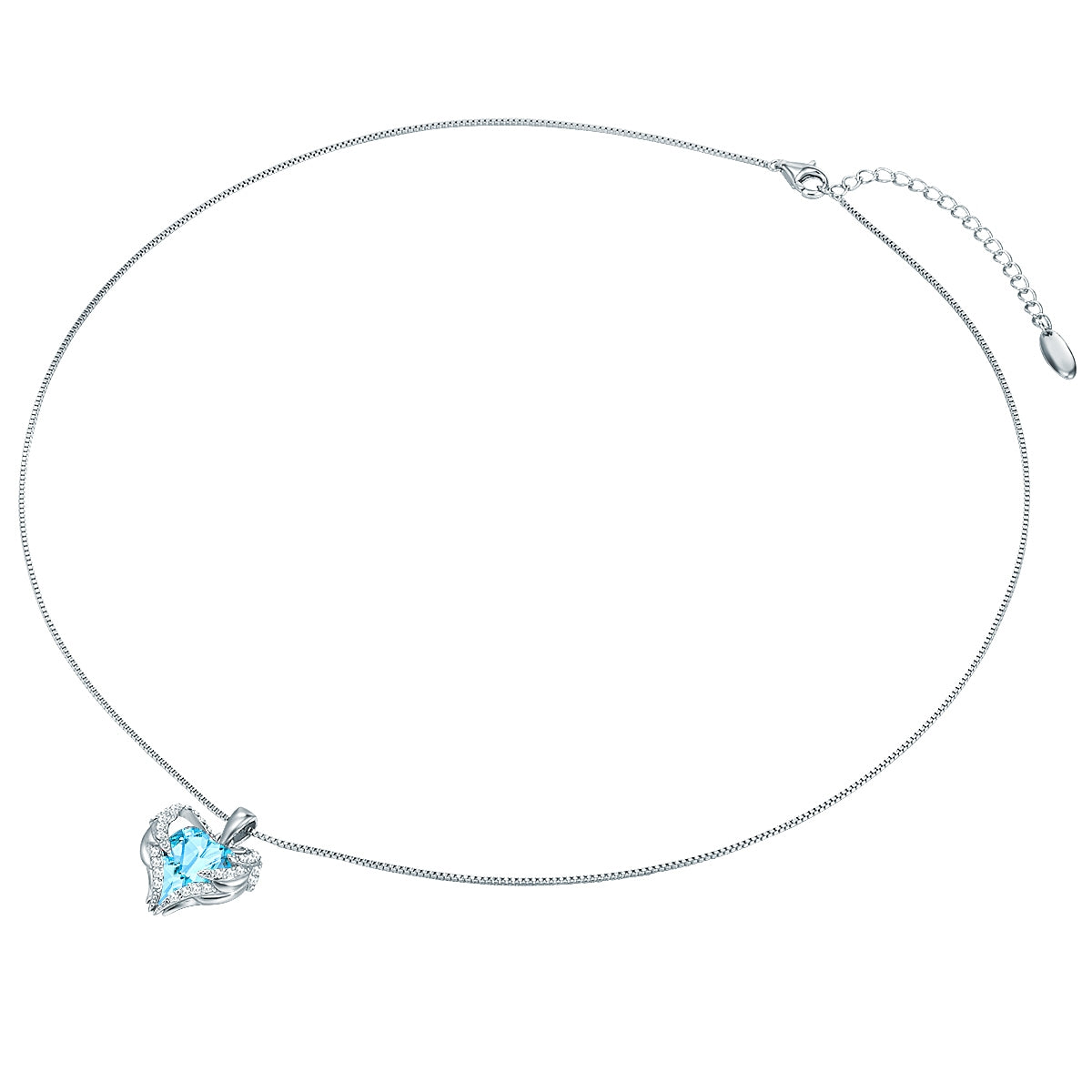 Rafaela Donata Kette mit Anhänger Sterling Silber verziert mit Kristallen von Swarovski® aquamarin weiß Zeitlich begrenztes Angebot