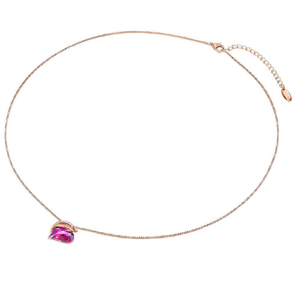 Rafaela Donata Kette mit Anhänger Sterling Silber roségold verziert mit Kristallen von Swarovski® amethyst weiß Exklusive Angebote