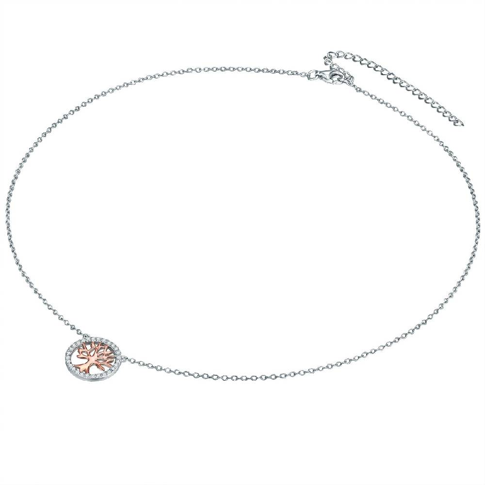 Rafaela Donata Kette mit Anhänger Sterling Silber bi-Color Zirkonia weiß Tägliche Deals