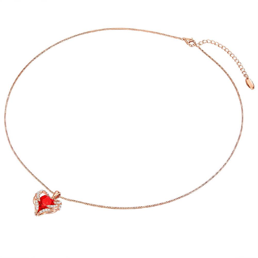 Rafaela Donata Kette mit Anhänger Sterling Silber roségold verziert mit Kristallen von Swarovski® heller Siam weiß Super Sparpreis