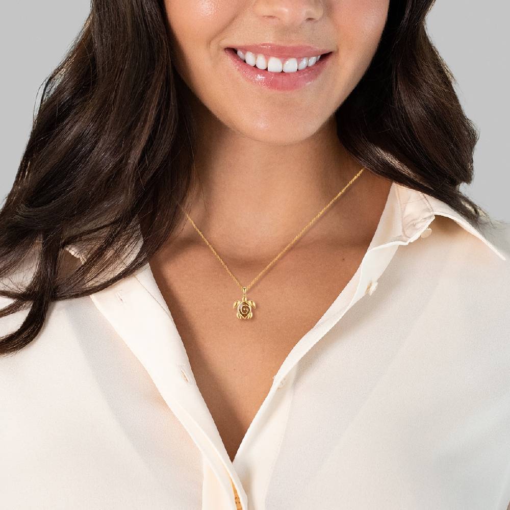 Rafaela Donata Kette mit Anhänger Sterling Silber gelbgold Emaille braun Begrenzte Freigabe