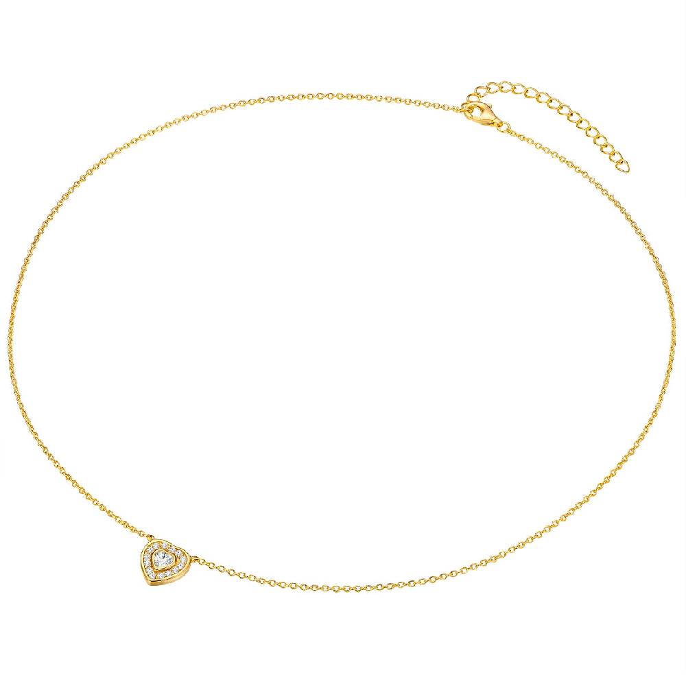 Rafaela Donata Kette mit Anhänger Sterling Silber gelbgold Zirkonia weiß Neueste Stile
