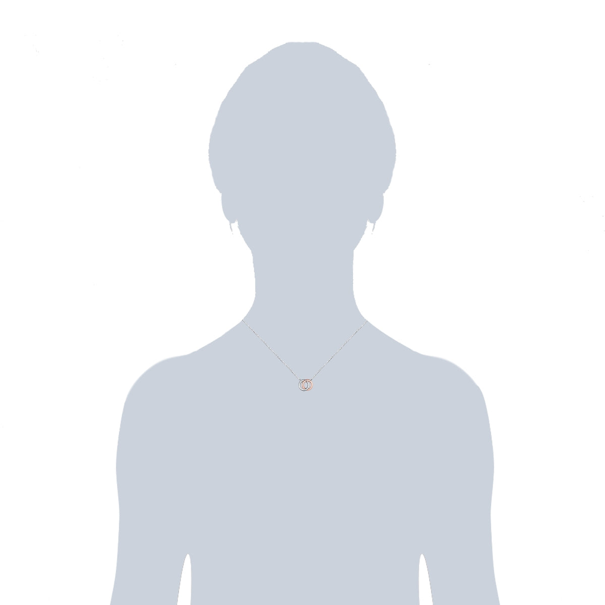 Rafaela Donata Kette mit Anhänger Sterling Silber bi-Color Diamant weiß Letzter Tag