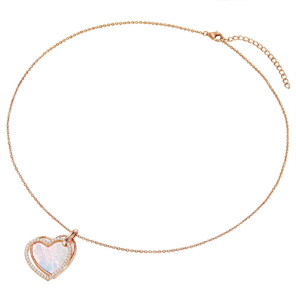 Rafaela Donata Kette Sterling Silber roségold Perlmutt Zirkonia weiß Nur für heute