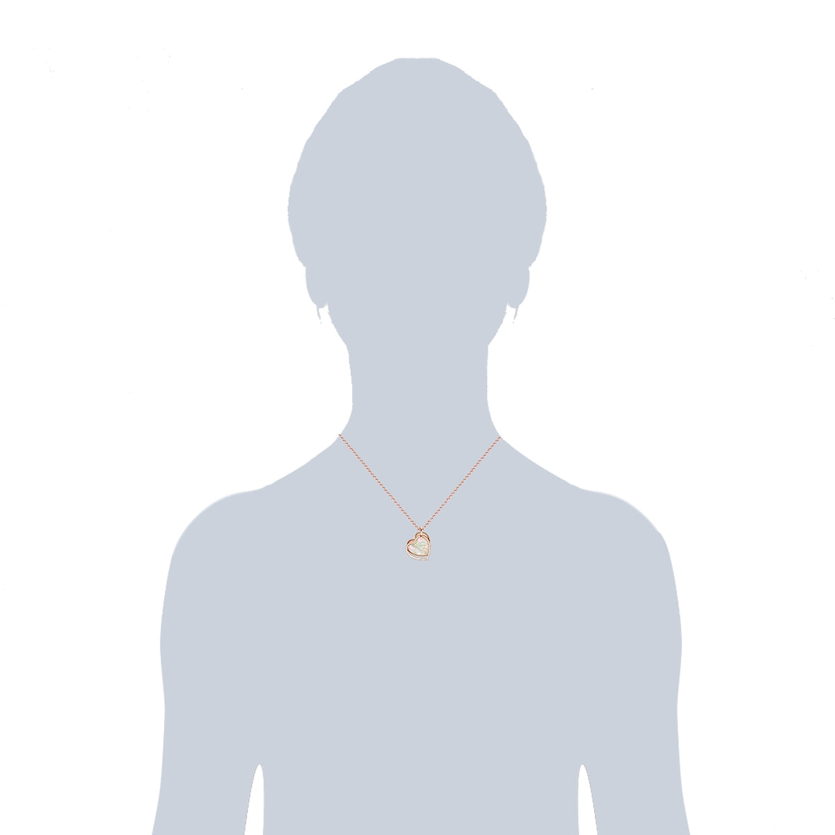Rafaela Donata Kette Sterling Silber roségold Perlmutt Zirkonia weiß Nur für heute