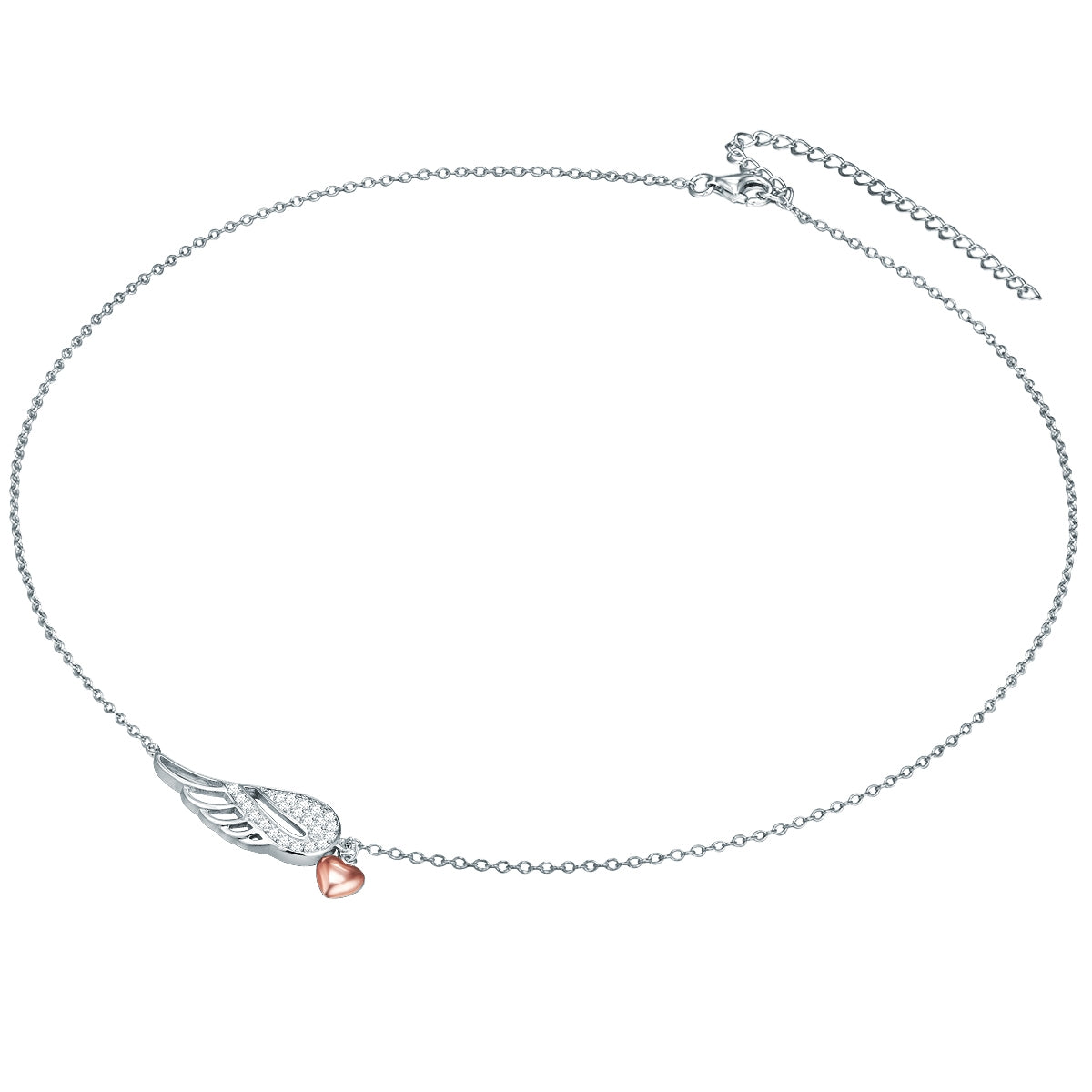 Rafaela Donata Kette mit Anhänger Sterling Silber bi-Color Zirkonia weiß Sonderangebot der Fabrik