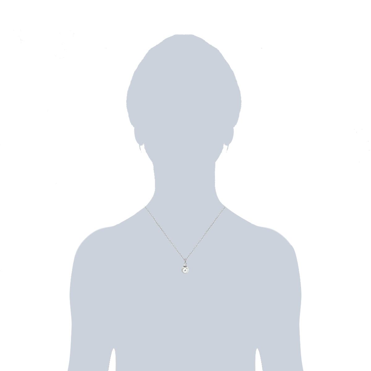 Rafaela Donata Kette mit Anhänger Sterling Silber Perle (synth.) weiß Zirkonia weiß 50% Rabatt mit kostenlosem Versand