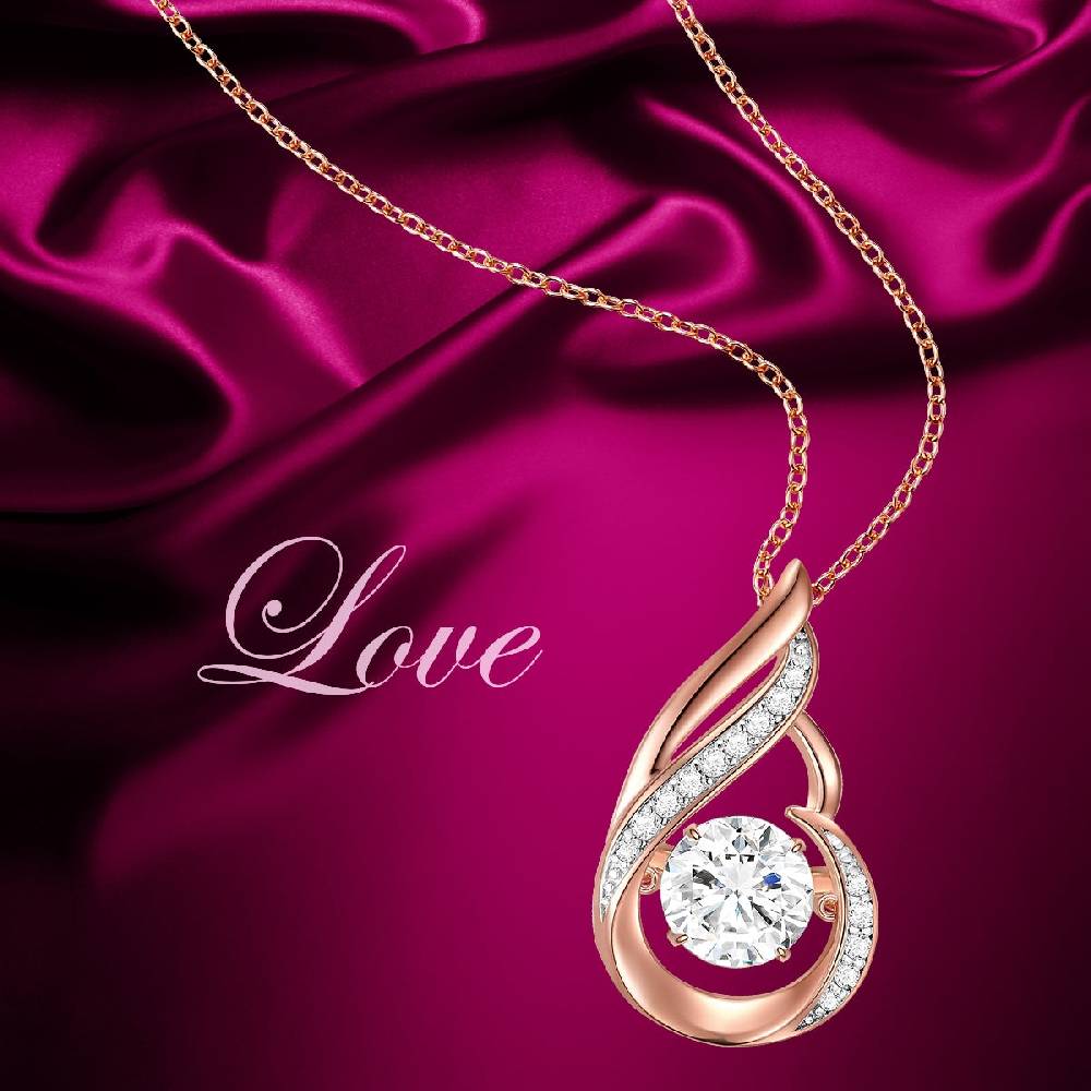 Rafaela Donata Kette mit Anhänger Sterling Silber roségold Zirkonia weiß Clearance-Verkauf