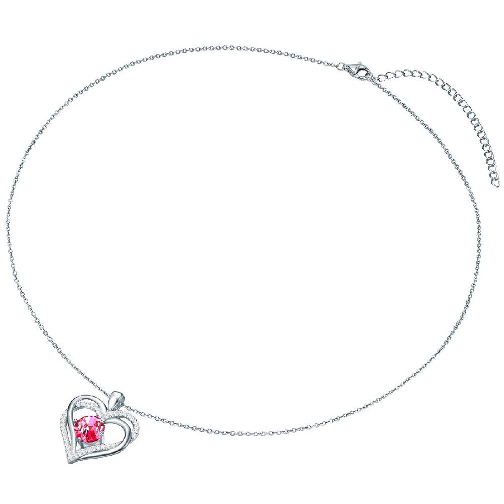Rafaela Donata Kette mit Anhänger Sterling Silber verziert mit Kristallen von Swarovski® pink Zirkonia weiß Kostenloser Versand international