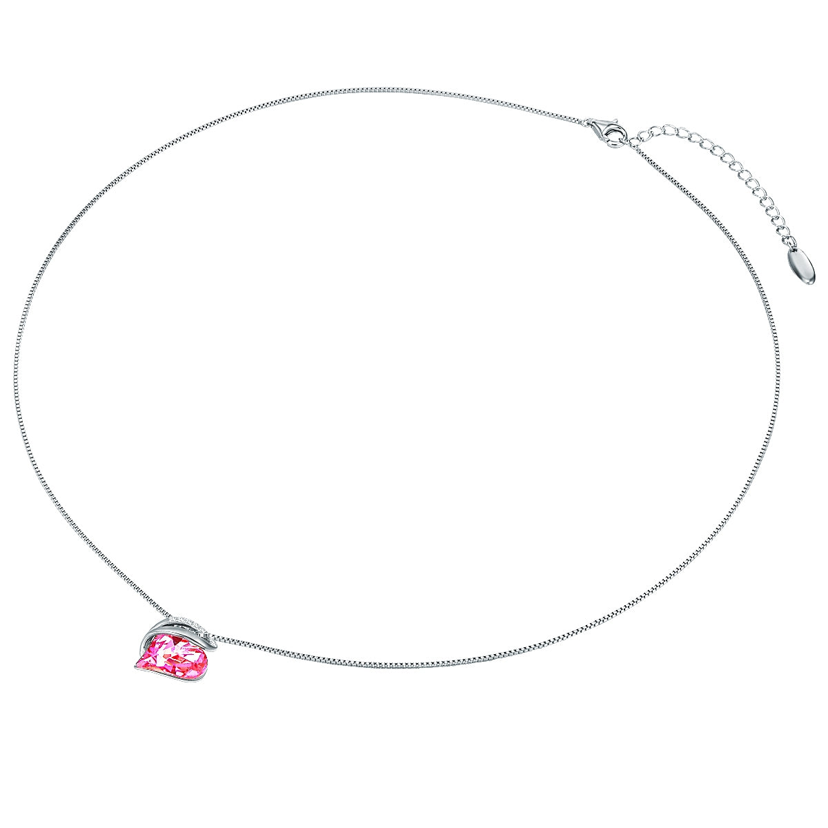 Rafaela Donata Kette mit Anhänger Sterling Silber verziert mit Kristallen von Swarovski® Rosa weiß Begrenzt auf 3 Tage