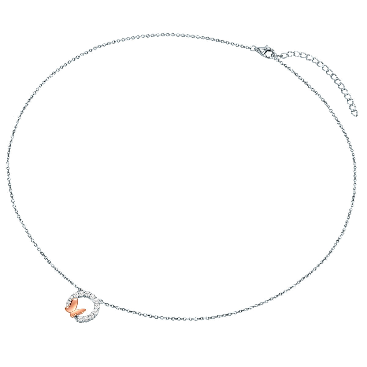 Rafaela Donata Kette Sterling Silber bi-Color Zirkonia weiß Speichern exportieren
