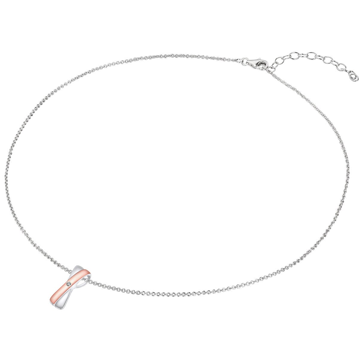 Rafaela Donata Kette mit Anhänger Sterling Silber bi-Color Diamant weiß 2025