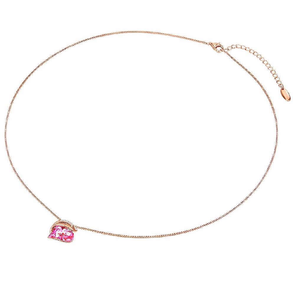 Rafaela Donata Kette mit Anhänger Sterling Silber roségold verziert mit Kristallen von Swarovski® Rosa weiß Outlet